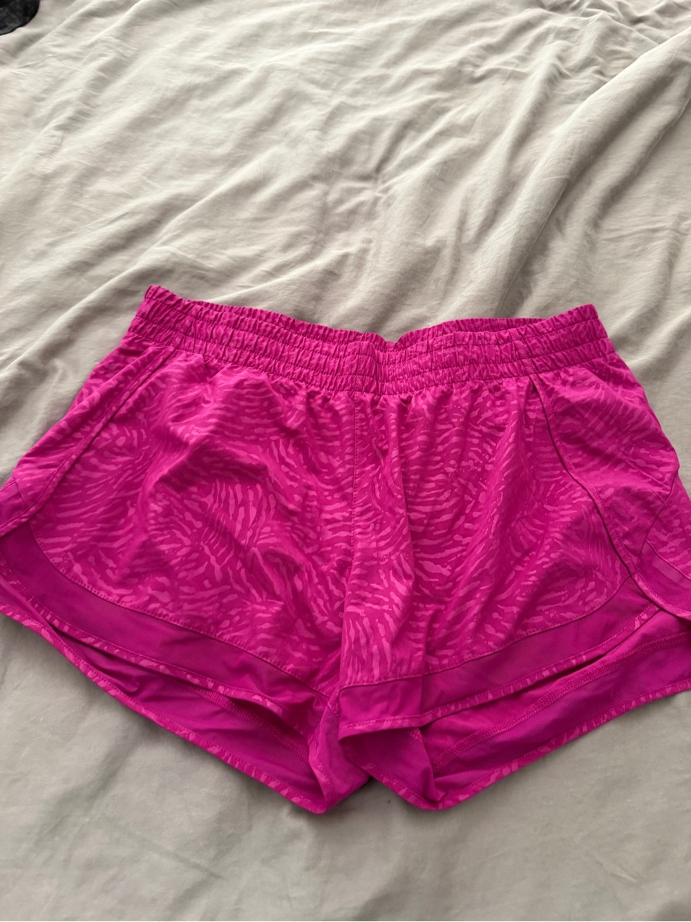 Athleta Fuchsia Zebra-Print Athletic Shorts